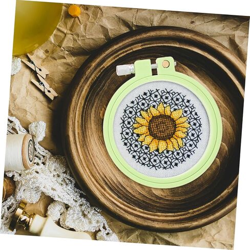 Tofficu 4pc Adjustable Cross Embroidery Hoops Set Versatile Craft for Projects Includes for All and Painting in Saudi Arabia