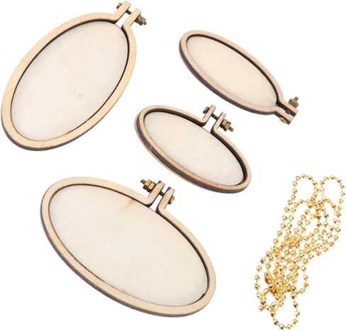 Tofficu 5pcs Mini Wooden Embroidery Hoops Easy to Assemble Cross Stitch Fixing Frame Eco-Friendly Wood for Crafting and Sewing Projects Includes Vertical and Horizontal Styles in Saudi Arabia