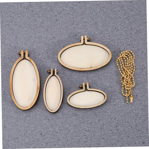 Tofficu 5pcs Mini Wooden Embroidery Hoops Easy to Assemble Cross Stitch Fixing Frame Eco-Friendly Wood for Crafting and Sewing Projects Includes Vertical and Horizontal Styles in Saudi Arabia