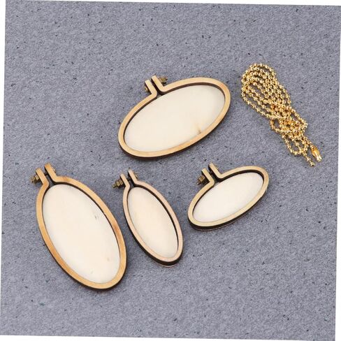 Tofficu 5pcs Mini Wooden Embroidery Hoops Easy to Assemble Cross Stitch Fixing Frame Eco-Friendly Wood for Crafting and Sewing Projects Includes Vertical and Horizontal Styles in Saudi Arabia