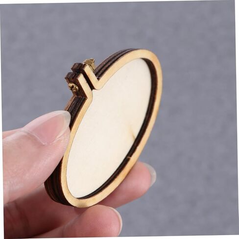 Tofficu 5pcs Mini Wooden Embroidery Hoops Easy to Assemble Cross Stitch Fixing Frame Eco-Friendly Wood for Crafting and Sewing Projects Includes Vertical and Horizontal Styles in Saudi Arabia