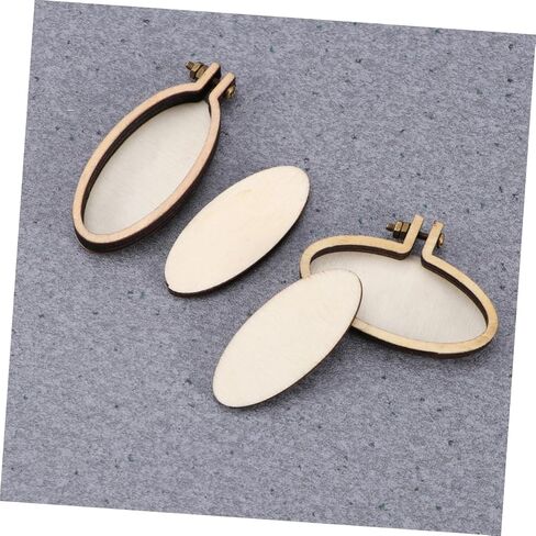 Tofficu 5pcs Mini Wooden Embroidery Hoops Easy to Assemble Cross Stitch Fixing Frame Eco-Friendly Wood for Crafting and Sewing Projects Includes Vertical and Horizontal Styles in Saudi Arabia