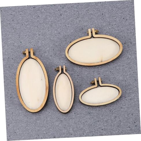 Tofficu 5pcs Mini Wooden Embroidery Hoops Easy to Assemble Cross Stitch Fixing Frame Eco-Friendly Wood for Crafting and Sewing Projects Includes Vertical and Horizontal Styles in Saudi Arabia