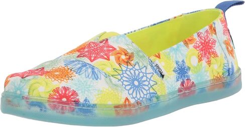 TOMS Kids Girls Alpargata Unicorn Graphic Slip On Flats Casual - Blue in Saudi Arabia