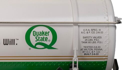 Bachmann Trains - 1:29 Scale Single Dome Tank Cars - Quaker State #754 - Large G Scale in Saudi Arabia
