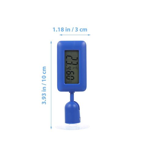 GARVALON Digital Reptile Thermometer with 360° Rotary Suction Cup, Mini Temperature and Humidity Meter for Bearded Dragon Tank and Terrarium Monitoring, Blue Glow Display for Home Use in Saudi Arabia