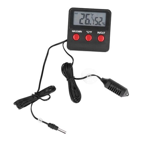 Humidity Temperature Gauge, Digital Display Temp Sensor Meter Hygrometer, Terrarium Reptile Hygrometer for Enclosed Environment in Saudi Arabia