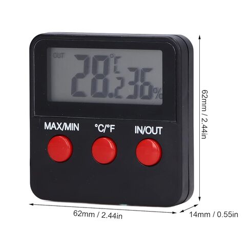 Humidity Temperature Gauge, Digital Display Temp Sensor Meter Hygrometer, Terrarium Reptile Hygrometer for Enclosed Environment in Saudi Arabia