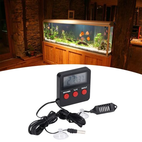 Humidity Temperature Gauge, Digital Display Temp Sensor Meter Hygrometer, Terrarium Reptile Hygrometer for Enclosed Environment in Saudi Arabia