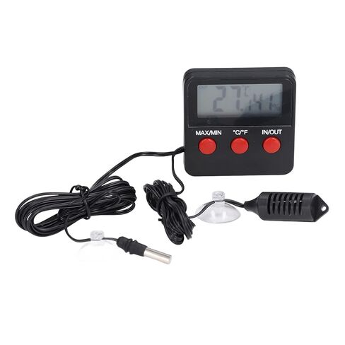 Humidity Temperature Gauge, Digital Display Temp Sensor Meter Hygrometer, Terrarium Reptile Hygrometer for Enclosed Environment in Saudi Arabia