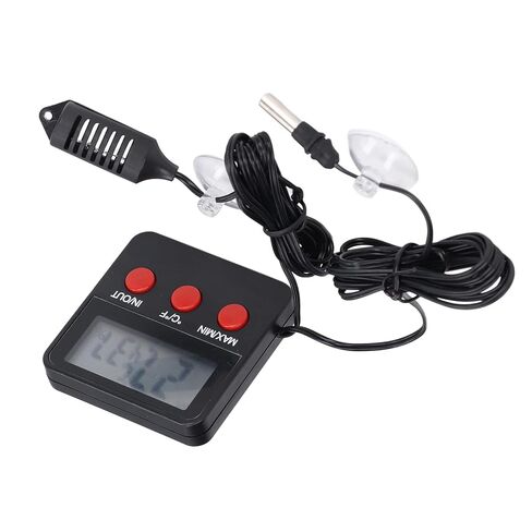Humidity Temperature Gauge, Digital Display Temp Sensor Meter Hygrometer, Terrarium Reptile Hygrometer for Enclosed Environment in Saudi Arabia