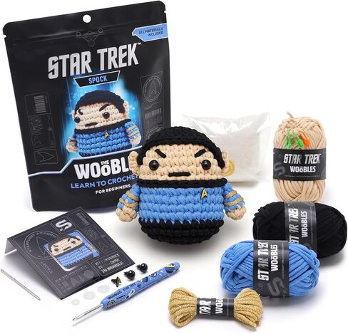 The Woobles Star Trek Crochet Kit for Beginners with Easy Peasy Yarn as seen on Shark Tank – Arts & Crafts Adult Knitting Kit with Step-by-Step Video Tutorials - Spock in Kuwait