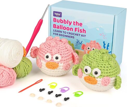 Totiro Crochet Kit for Beginners, Potted Flower Amigurumi Starter Kit, Easy DIY Arts & Craft Set with Step-by-Step Video Tutorials, Crochet Pattern Learning Kit for Teens Adults Birthday Gift in Kuwait