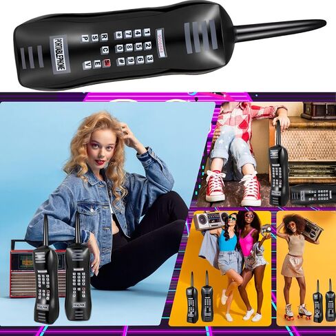 Chivao 6 Pcs Inflatable Phone Halloween Retro Inflatable Mobile Phones Props 80's 90's Party Decorations Halloween Fake Cell Phone Hip Hop Supplies Birthday Party Fancy Dress Accessory, 30 Inch in Saudi Arabia