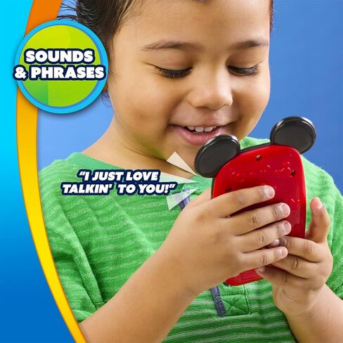 Mickey Mouse Toy Phone for Boys - Bundle with Disney Cell Phone Toy with Sound Buttons Plus Stickers, More | Mickey Mouse Phone for Toddler Boys in Saudi Arabia