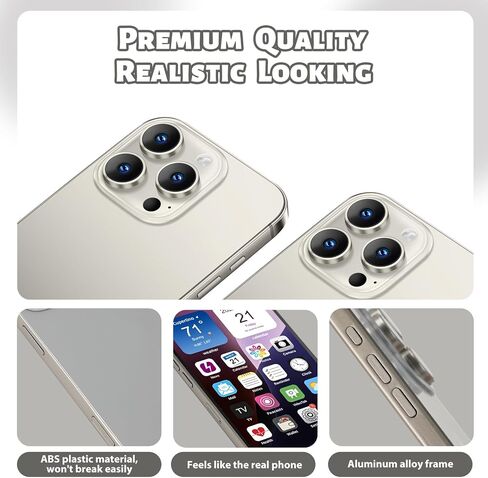 هاتف مزيف، هاتف زائف، هاتف Prank Stuff Decoy Phone، هاتف الكمثرى، هاتف غير عامل 16 Pro max، عرض الهاتف يبدو مثل الهاتف الحقيقي 16 Promax (تيتانيوم) in Kuwait