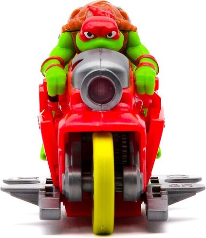 سلاحف النينجا المراهقون المتحولون Backflip Riders 4-Pack، TMNT Rev-Up دراجة نارية لعبة المركبات مع عمل حيلة Backflip، إطارات مطاطية، مجموعة ألعاب الفوضى المتحولة للأطفال من سن 5 سنوات فما فوق in Saudi Arabia
