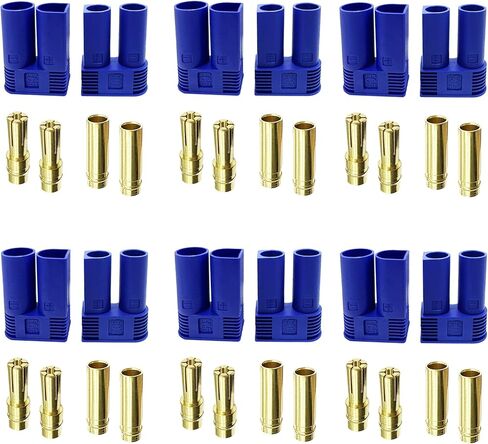12PCS EC5 Connector Banana Plug Female Male 5.0mm Gold Bullet Connectors for RC Battery ESC Device Electric Motor in Saudi Arabia