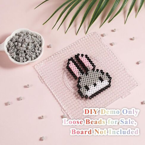 1000Pcs Loose Fuse Beads 5mm Bulk Refill Kit Fast Easy to Use Stress Relief Pixel Art Melting Beads for DIY Decor Crafts Creative Handmade Projects 3D Craft (Grey 1) in Saudi Arabia