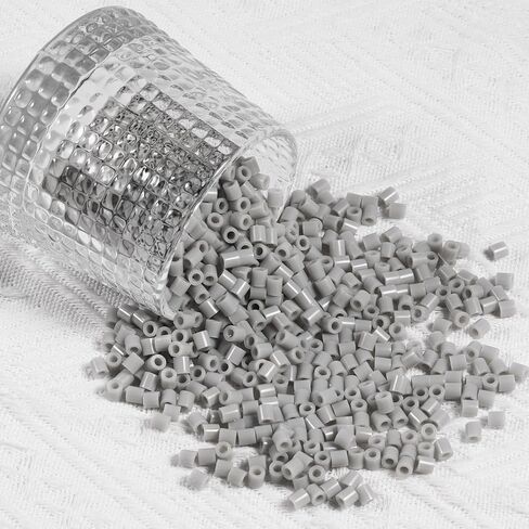 1000Pcs Loose Fuse Beads 5mm Bulk Refill Kit Fast Easy to Use Stress Relief Pixel Art Melting Beads for DIY Decor Crafts Creative Handmade Projects 3D Craft (Grey 1) in Saudi Arabia