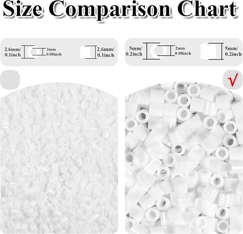 1000Pcs Loose Fuse Beads 5mm Bulk Refill Kit Fast Easy to Use Stress Relief Pixel Art Melting Beads for DIY Decor Crafts Creative Handmade Projects 3D Craft (Grey 1) in Saudi Arabia