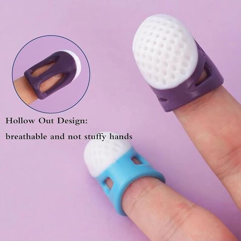 2PCS Thimble Finger Protector, Non-Slip and Comfortable Thimbles for Hand Sewing for DIY Sewing and Household Projects in Saudi Arabia