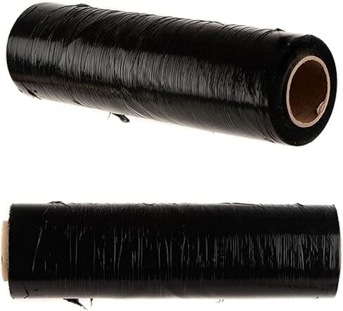 [3 Pack] - 18"x1500 FT Black Stretch Film Wrap - 80 Gauge Thick - Packing Wrap, Stretch Moving, Industrial Strength, Pallet Shrink Film, Great for Boxes, Moving, Furniture, Pallets by EcoQuality in Saudi Arabia
