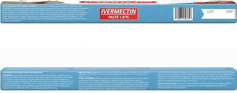 Ivermectin Horse Paste 1.87% Dewormer – Apple Flavored Anthelmintic, Broad-Spectrum Parasite Control for Horses Up to 1250 LB (3-Pack) in Saudi Arabia