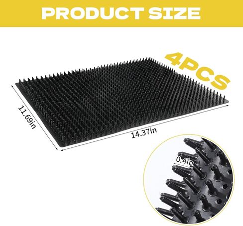 4 PCS Scat Mats for Dogs and Cats Keep Dogs Off Couch Keep Cats Off Countertops Heavy-Duty Soft and Harmless to Pets（11.8inch*11.8inch） in Kuwait