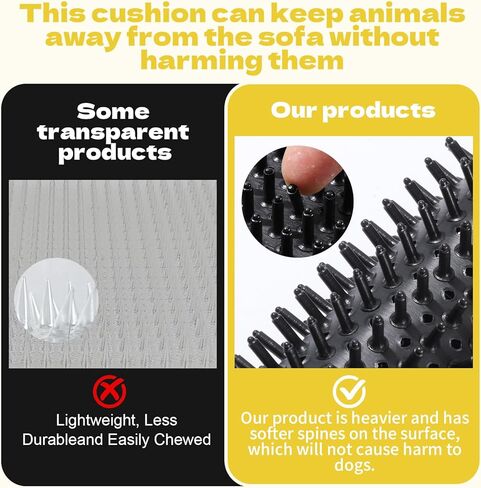 4 PCS Scat Mats for Dogs and Cats Keep Dogs Off Couch Keep Cats Off Countertops Heavy-Duty Soft and Harmless to Pets（11.8inch*11.8inch） in Kuwait