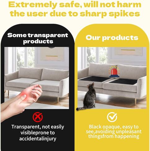 4 PCS Scat Mats for Dogs and Cats Keep Dogs Off Couch Keep Cats Off Countertops Heavy-Duty Soft and Harmless to Pets（11.8inch*11.8inch） in Kuwait