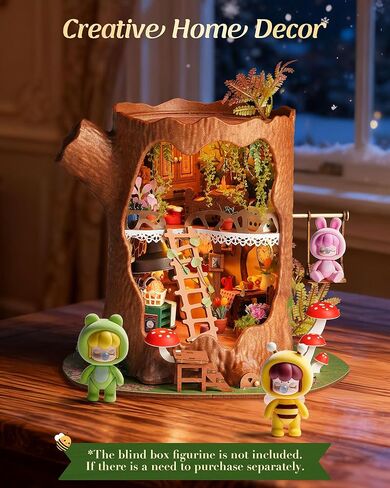 Rolife DIY Miniature House Kit Tree House, Tiny House Model House Building Kit for Teens, DIY Crafts for Adults, Birthday/Halloween for Parents Friends (Fairytale Tree House) in Saudi Arabia