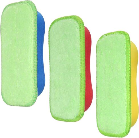 3 قطع ممحاة السبورة - منظف السبورة قابل للغسل وإعادة الاستخدام، من الألياف الدقيقة المغناطيسية، خالية من الغبار، ممحاة قابلة لإعادة الاستخدام لتنظيف الطباشير/علامات/أداة منفضة في مكتب الفصل الدراسي المنزلي in Kuwait