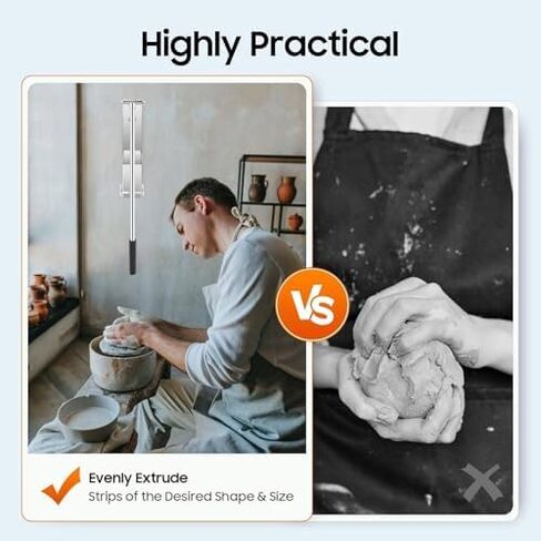 ماكينة بثق الطين من الفولاذ المقاوم للصدأ مع قوالب قابلة للتبديل، مناسبة للتركيب على الحائط، مثالية لصناعة الفخار والسيراميك وطين البوليمر. in Kuwait