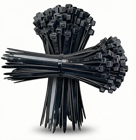 Zip Ties Heavy Duty Outdoor 20 Inch (100 Pack), Large Zip Ties with 200lbs, Big Cable Ties, Black Heavy Duty Zip Ties for Outdoor Use, By FacywaT in Saudi Arabia