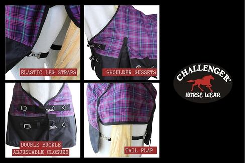 70" 1200D Turnout Waterproof Rain Light-Weight Sheet Plaid Horse Blanket 3EE08G in Saudi Arabia