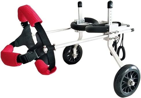Dog Wheelchair, Pet Hind Leg Rehabilitation Disabled Dog Assisted Walking Two-Wheeled Adjustable Wheelchair for Adult Cats, Small Dogs, Pomeranian Chihuahuas (Xs Widening) in Saudi Arabia