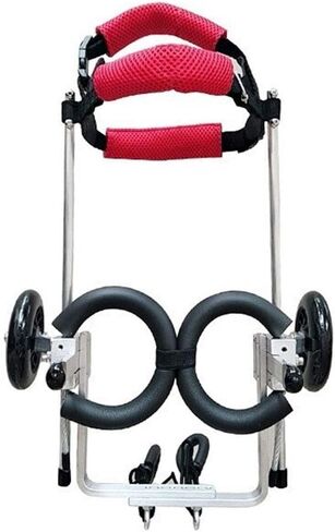 Dog Wheelchair, Pet Hind Leg Rehabilitation Disabled Dog Assisted Walking Two-Wheeled Adjustable Wheelchair for Adult Cats, Small Dogs, Pomeranian Chihuahuas (Xs Widening) in Saudi Arabia