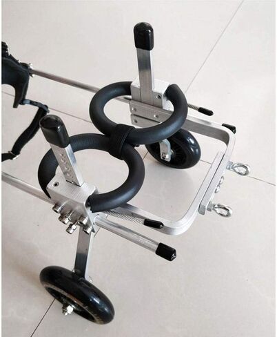 Dog Wheelchair, Pet Hind Leg Rehabilitation Disabled Dog Assisted Walking Two-Wheeled Adjustable Wheelchair for Adult Cats, Small Dogs, Pomeranian Chihuahuas (Xs Widening) in Saudi Arabia