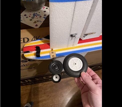 Fielect 5 inch RC Model Airplane Super Light Sponge Tire Tail Wheel Tire and Wheel Sets for RC Car Airplane PU Sponge Tire with Plastic Hub 2 Pcs in Saudi Arabia