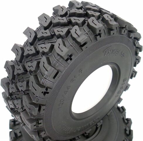 1.9 Crawler Tires 120mm/4.72in RC Rubber Tyre Set Wheel Tires for 1:10 RC Crawler Axial SCX10 90046 SCX10 III AXI03007 Tamiya CC01 D90 D110 (4Pcs) (B1901) in Saudi Arabia