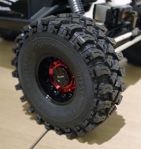 1.9 Crawler Tires 120mm/4.72in RC Rubber Tyre Set Wheel Tires for 1:10 RC Crawler Axial SCX10 90046 SCX10 III AXI03007 Tamiya CC01 D90 D110 (4Pcs) (B1901) in Saudi Arabia