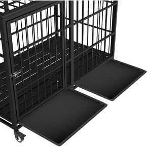 27.9" L*25.0" W*1.1" H Replacement Dog Crate Pan，2 Pcs Plastic Bottom Trays for Snuowu Dog Crate,Black in Kuwait
