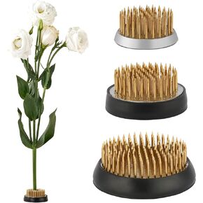 tkoyuhm 3 حزمة زهرة الضفدع لترتيبات زهرية جولة النحاس ايكيبانا حامل الجذعية مع قاعدة مطاطية دبوس الضفادع مع كينزان مستقيم الزهور ترتيب اللوازم لتزيين تثبيت النبات in Kuwait