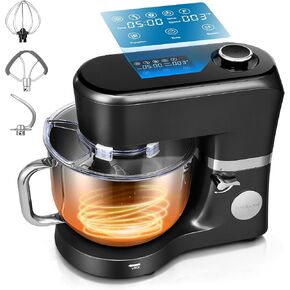 VIVOHOME Stand Mixer with Fermentation, One-Touch Presets Electric Dough Mixer with 6 Qt Bowl, Kitchen Standing Mixer for Baking, Cake with Flex Edge Beater, Bread Hook, Whisk, Red in Kuwait