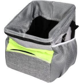 Alipis Bike Pet Carrier سلة كلب صغيرة قابلة للطي، قماش أكسفورد مسامي، مقبض أمامي قابل للفصل، رمادي، مناسب لركوب الدراجات والسفر والاستخدام في الهواء الطلق in Kuwait