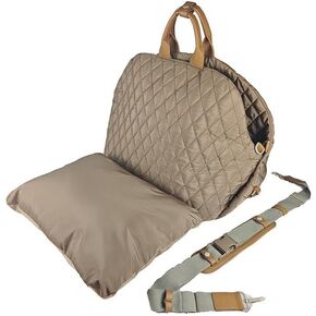 Portable Foldable Pet Carrier Bag with Car Seat Function, Quilted Travel Tote for Dogs and Cats, 17.71 x 16.92 x 13.38 Inches in Kuwait