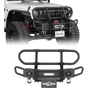 Hooke Road Wrangler Grille Brush Bumper Guard Steel Bull Bar for 2007-2018 Jeep Wrangler JK & Unlimited 2/4 Doors, Rock Crawler Tubular Front Bumper in Saudi Arabia