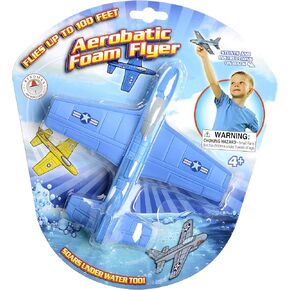 Aeromax Aerobatic Foam Flyer. Safe and soft for indoor & outdoor use. Soars underwater too!, Blue or Yellow (Colors may vary) in Kuwait