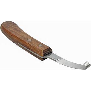 Equine Care Left-Handed Hoof Knife – Razor Sharp Short J2 Steel Blade, Professional Farrier Tool for Horse Hoof Trimming, Goats, Sheep & Livestock | Ergonomic, Rust-Resistant Wooden Handle. in Saudi Arabia